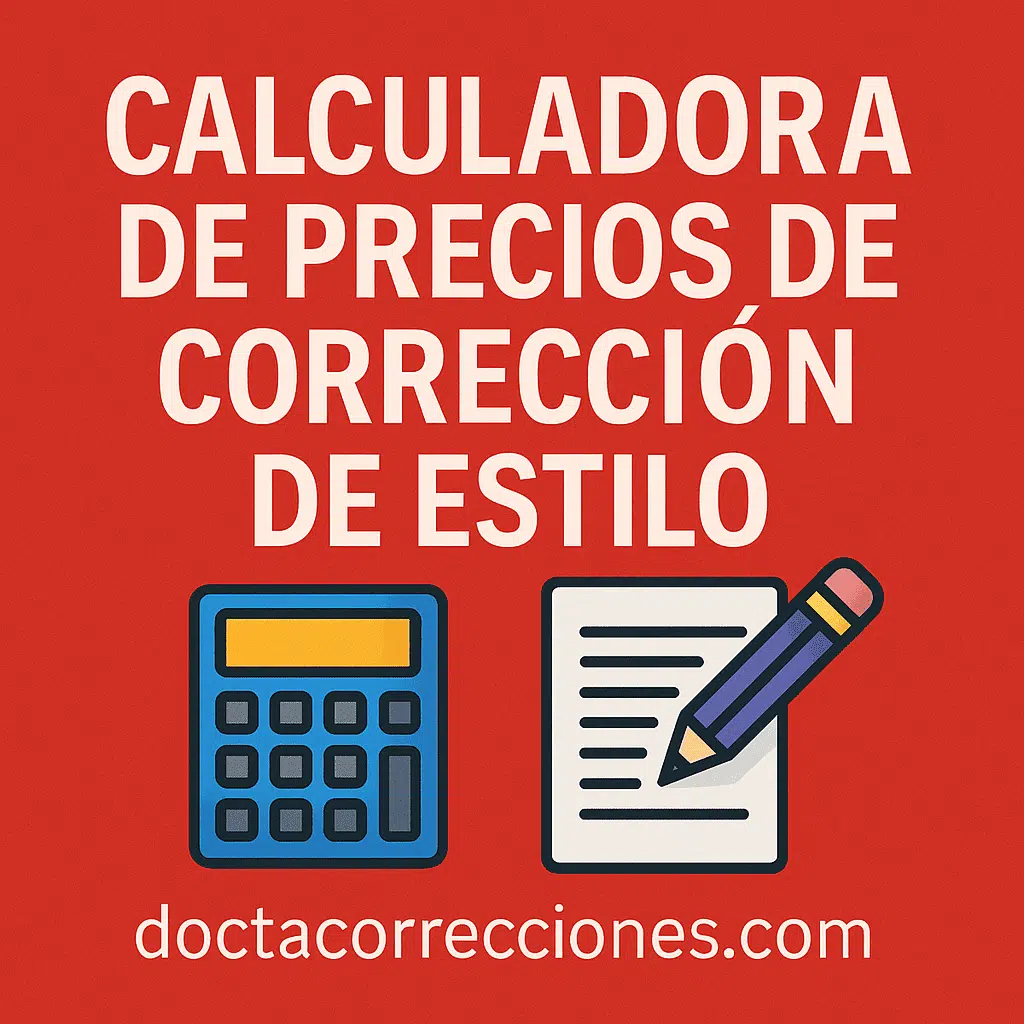 Calculadora precios corrección estilo Calculadora precios corrección estilo