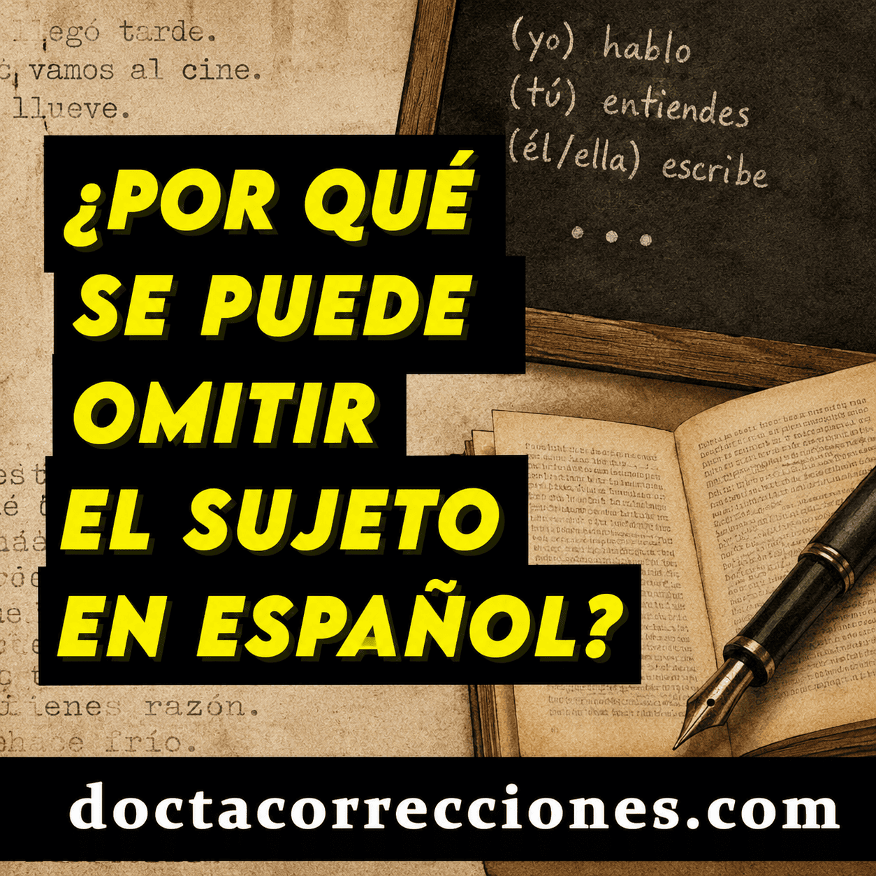 Por qué no es obligatorio el sujeto en español