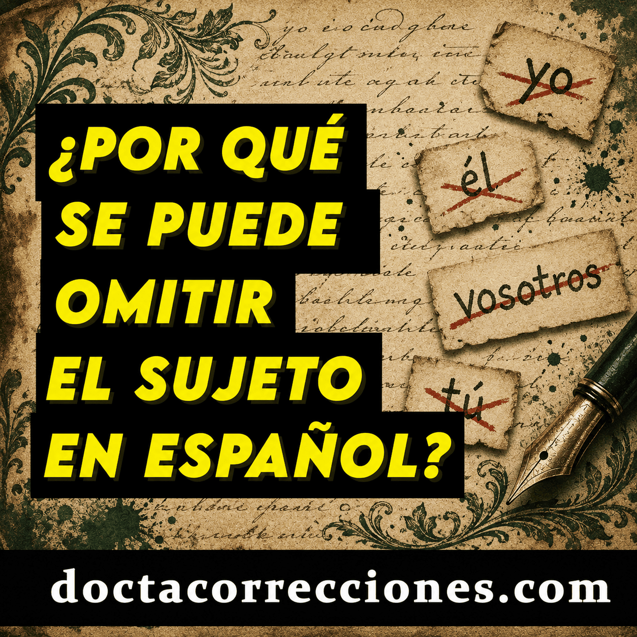 Por qué se puede omitir el sujeto en español